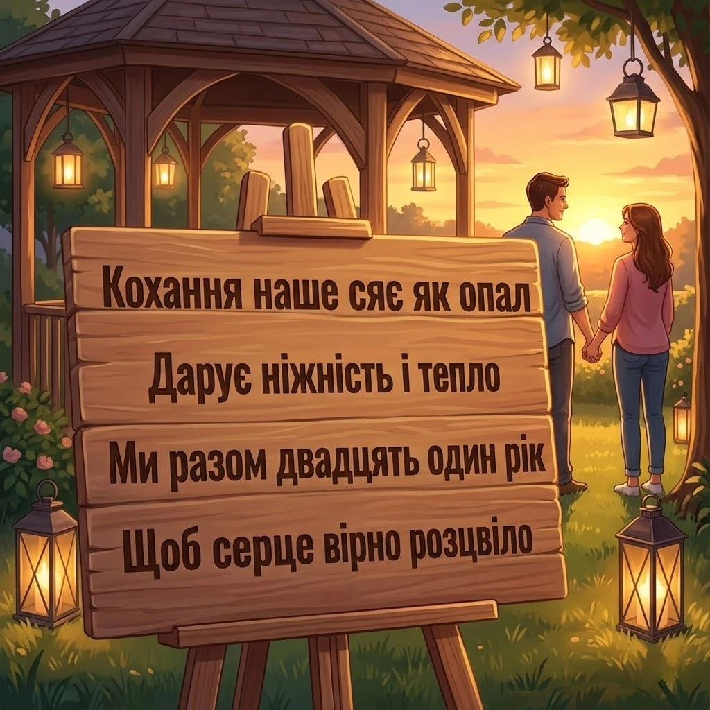Опалове весілля 21 рік: колекція найкращих текстів для привітання