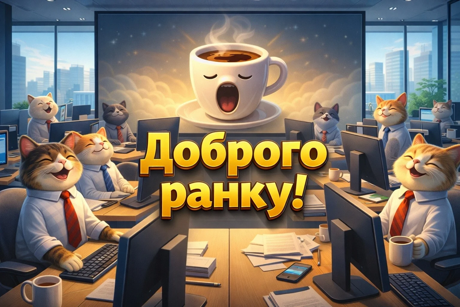 Доброго ранку: картинки з гумором з початком робочого тижня для бадьорого настрою