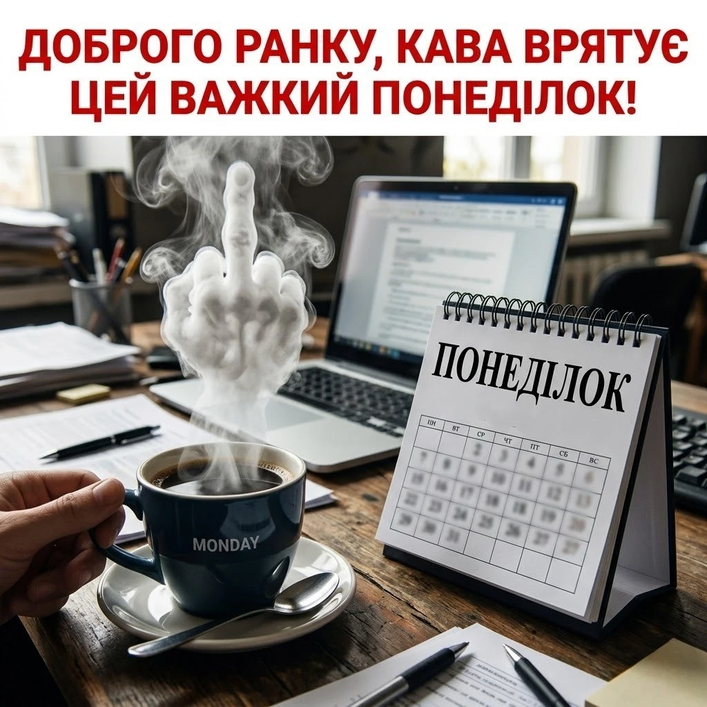 Доброго ранку: картинки з гумором з початком робочого тижня для бадьорого настрою