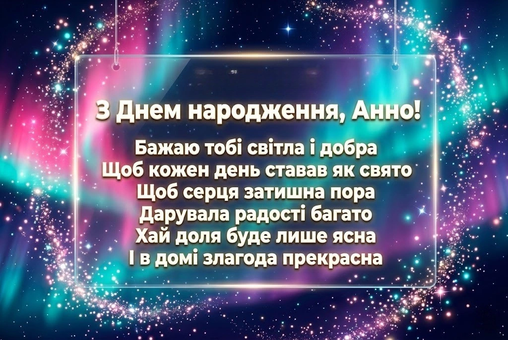 Особливі вітання з днем народження для Анни: душевні та оригінальні