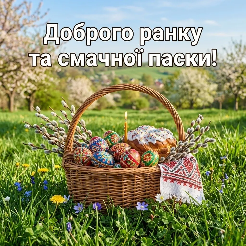 Доброго ранку: святкові картинки та щирі вітання з Великоднем
