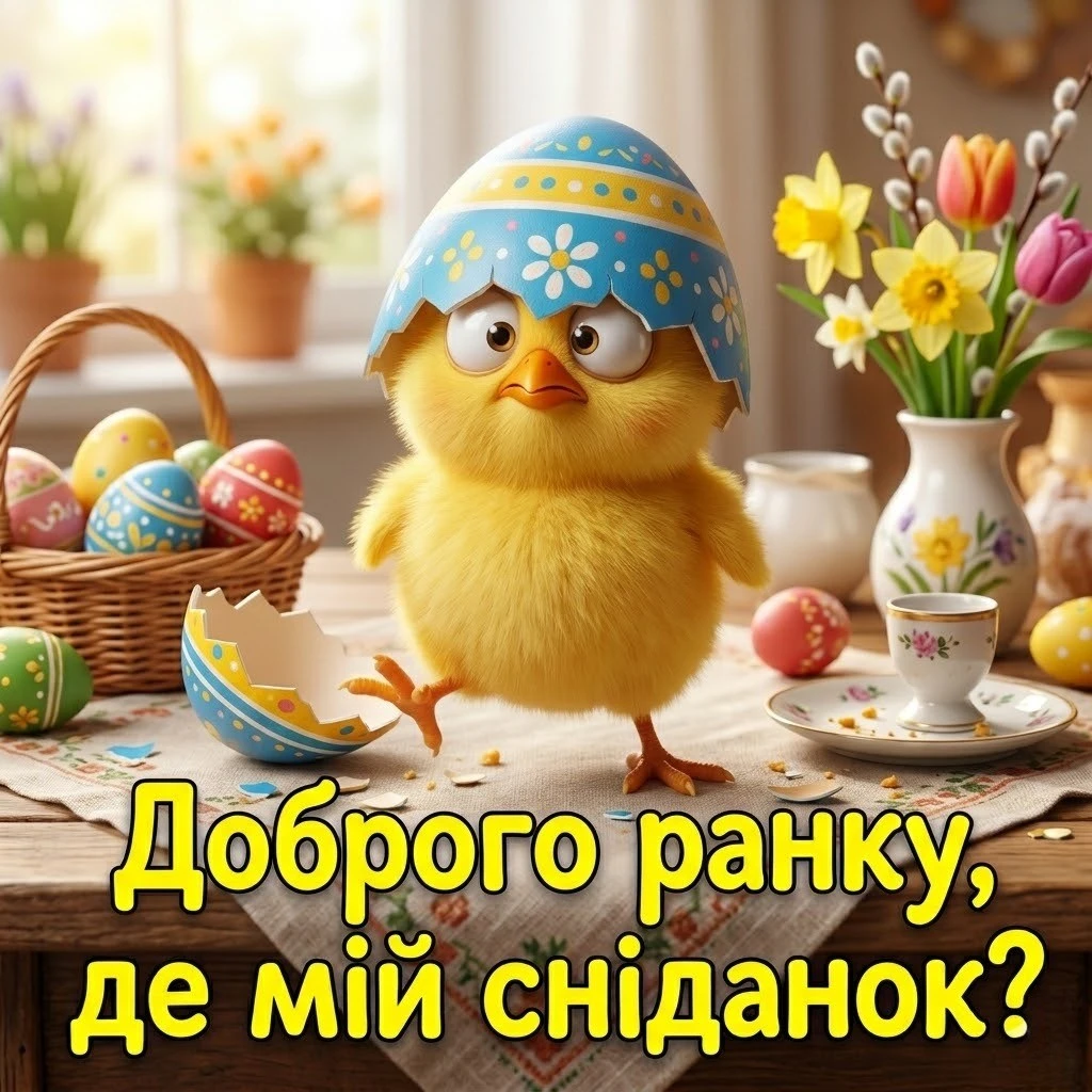 Доброго ранку: святкові картинки та щирі вітання з Великоднем