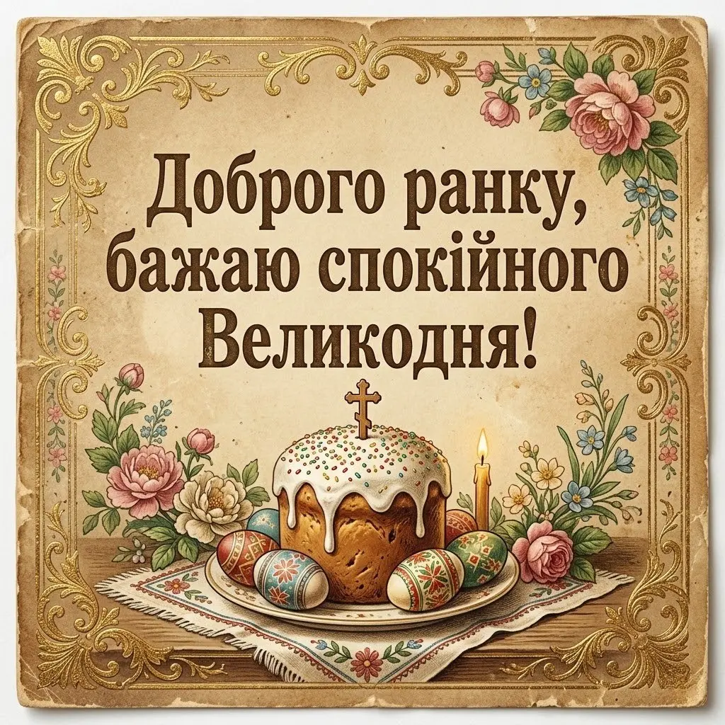 Доброго ранку: святкові картинки та щирі вітання з Великоднем