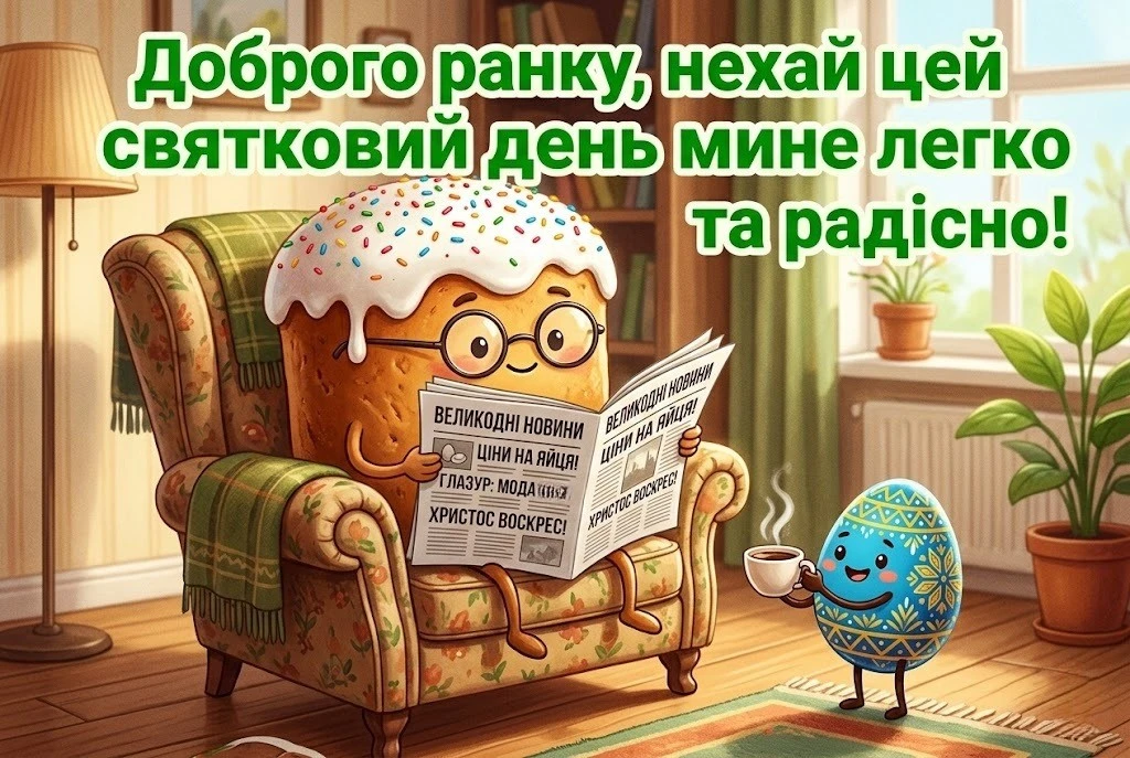 Доброго ранку: святкові картинки та щирі вітання з Великоднем