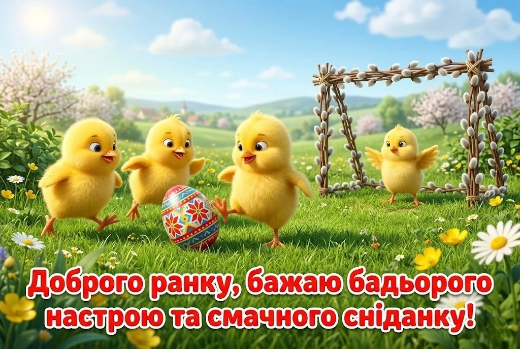 Доброго ранку: святкові картинки та щирі вітання з Великоднем