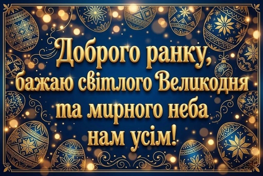 Доброго ранку: святкові картинки та щирі вітання з Великоднем