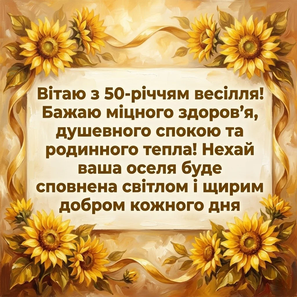 Золоте сузір’я любові: найкращі привітання з 50-ю річницею весілля
