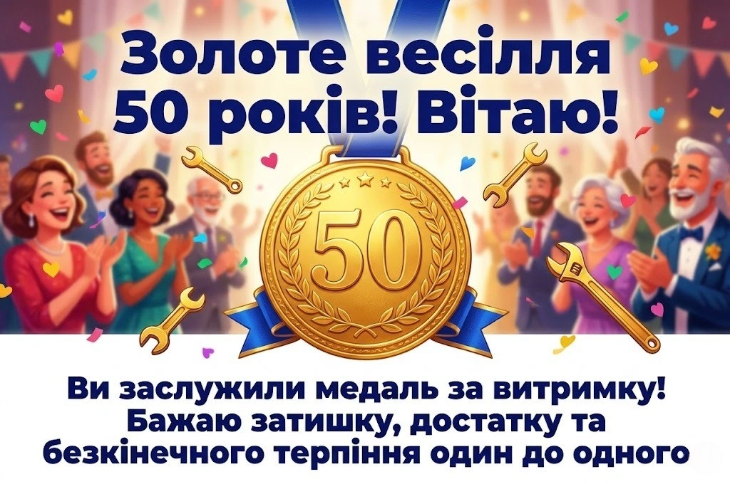 Золоте сузір’я любові: найкращі привітання з 50-ю річницею весілля
