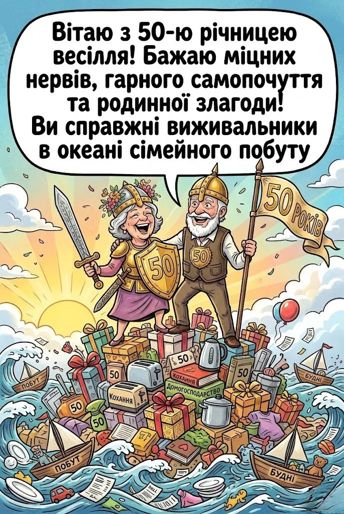 Золоте сузір’я любові: найкращі привітання з 50-ю річницею весілля