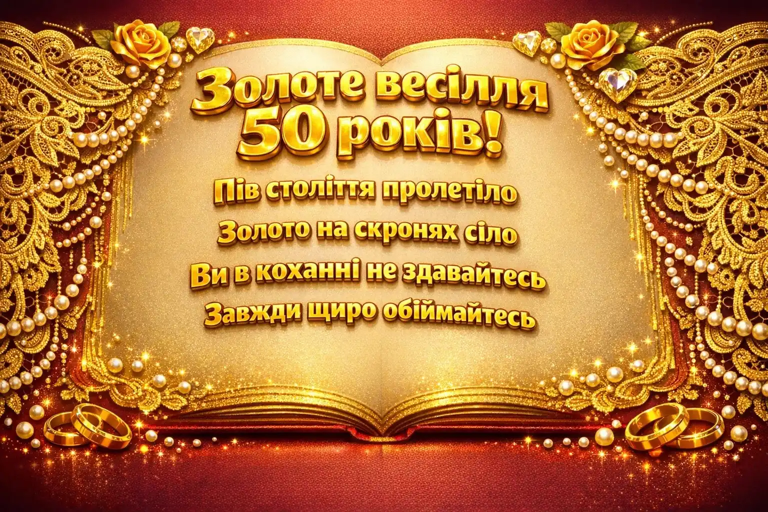 Золоте сузір’я любові: найкращі привітання з 50-ю річницею весілля
