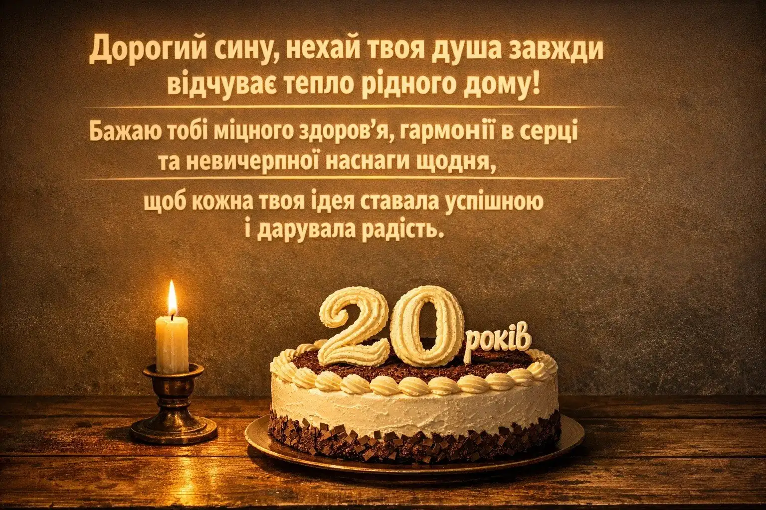 Привітання сину на 20 років: щирі материнські слова про мудрість та успіх
