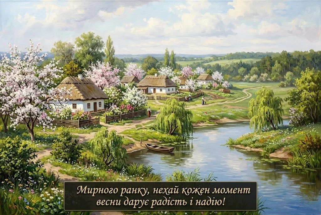 Доброго мирного весняного ранку: душевні побажання та красиві листівки