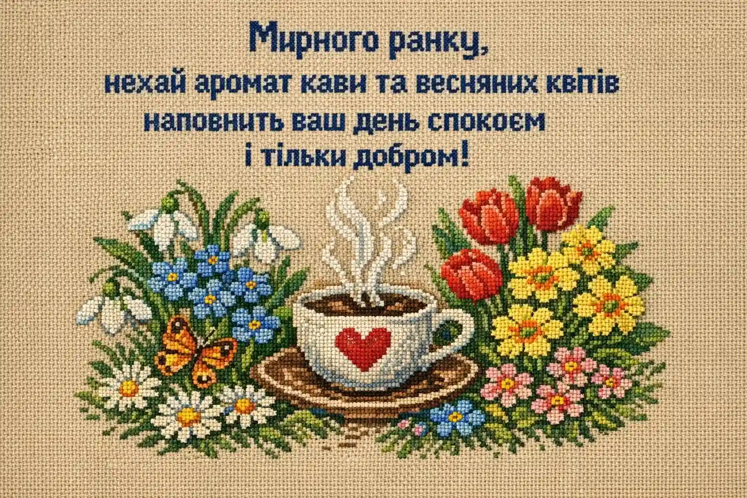 Доброго мирного весняного ранку: душевні побажання та красиві листівки