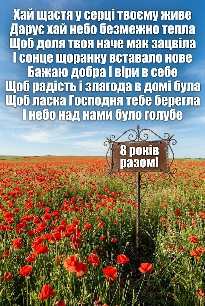 Привітання з 8-ю річницею весілля чоловікові: найкраща добірка побажань