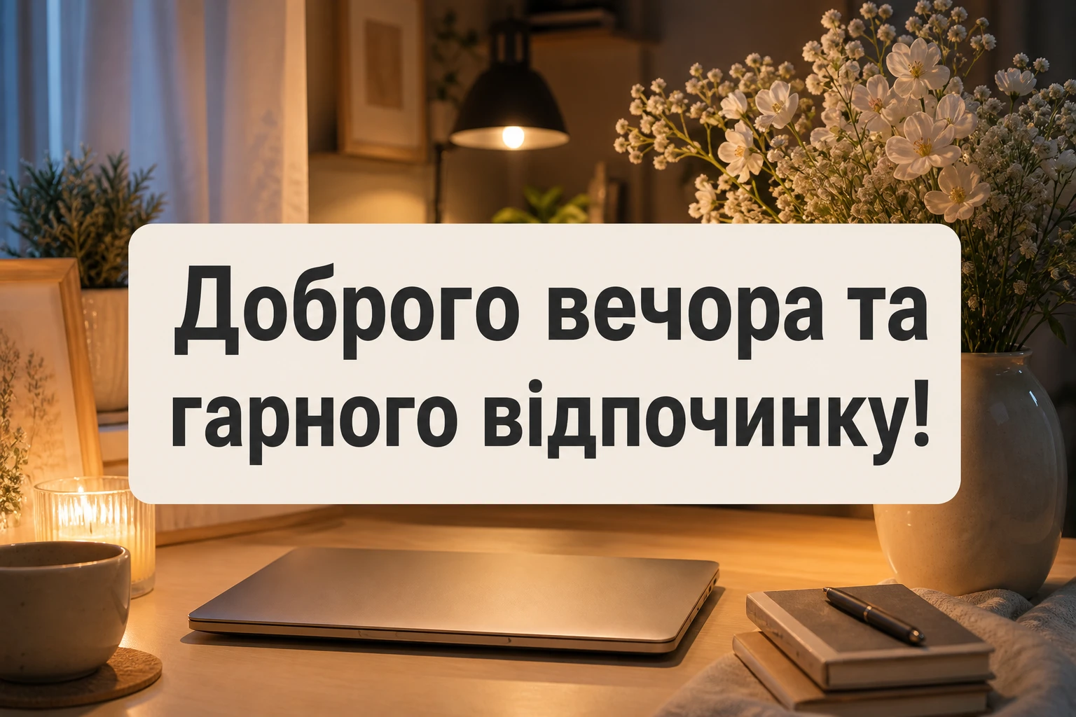 Доброго вечора та гарного відпочинку, кохана: душевні картинки та особливі побажання