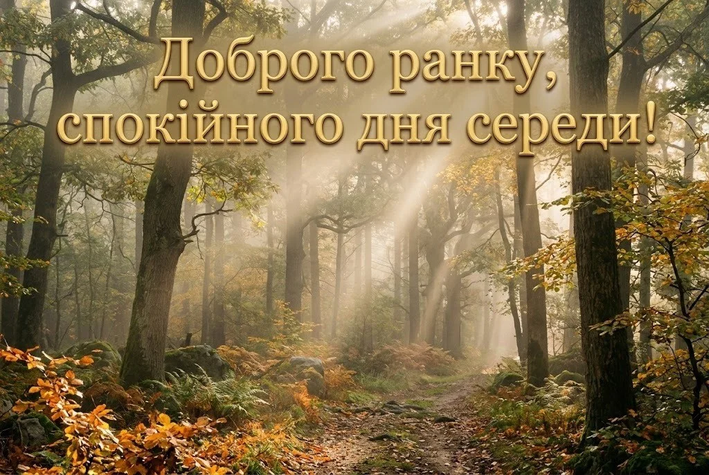 Доброго ранку та спокійного дня середи: сучасні українські картинки для душевного настрою