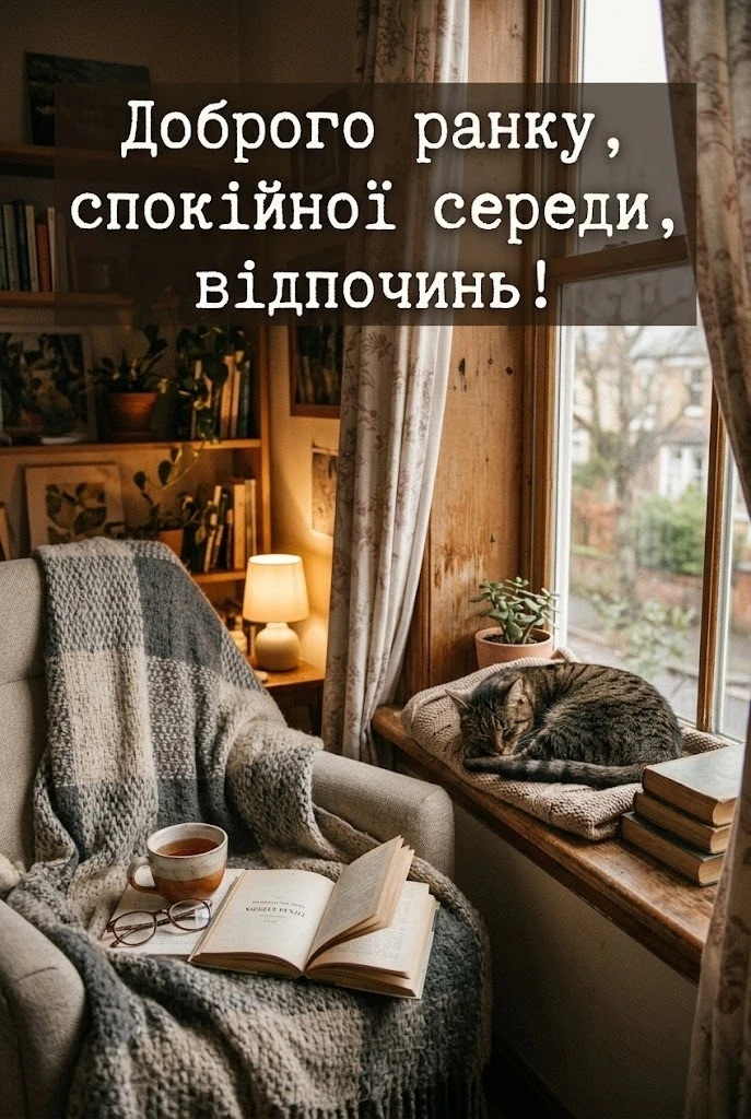 Доброго ранку та спокійного дня середи: сучасні українські картинки для душевного настрою