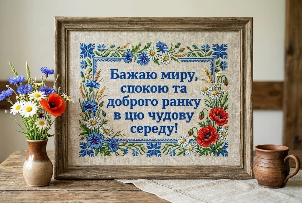 Доброго ранку та спокійного дня середи: сучасні українські картинки для душевного настрою