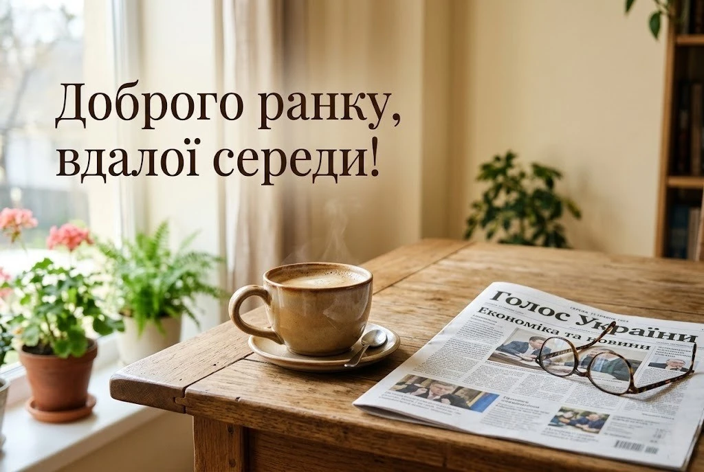 Доброго ранку та спокійного дня середи: сучасні українські картинки для душевного настрою
