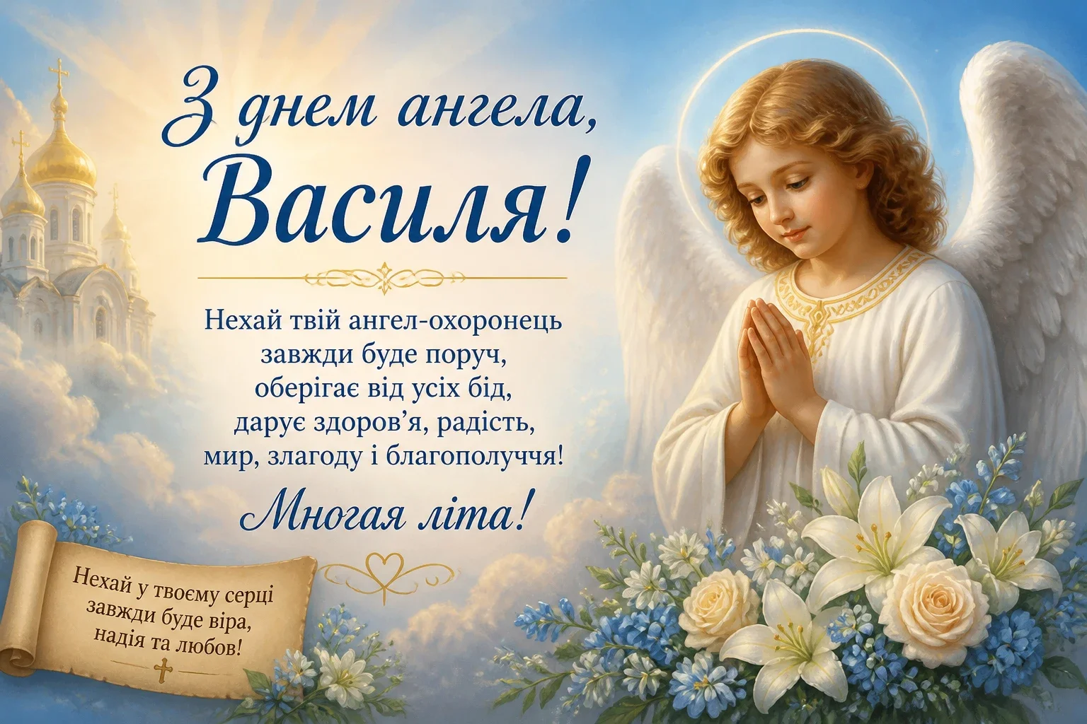 Привітання з днем ангела Василя
