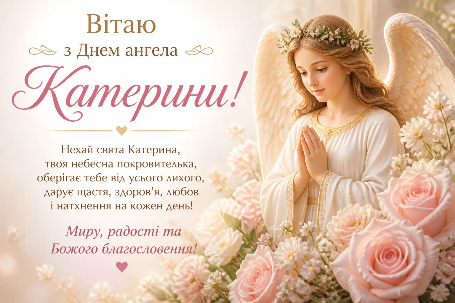 Привітання з днем ангела Катерини