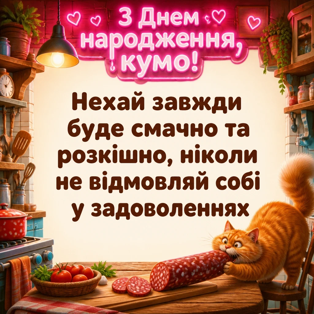 привітання кумі з днем народження своїми словами