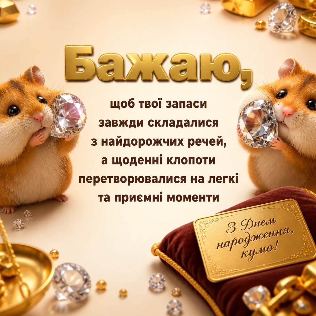 привітання кумі з днем народження своїми словами