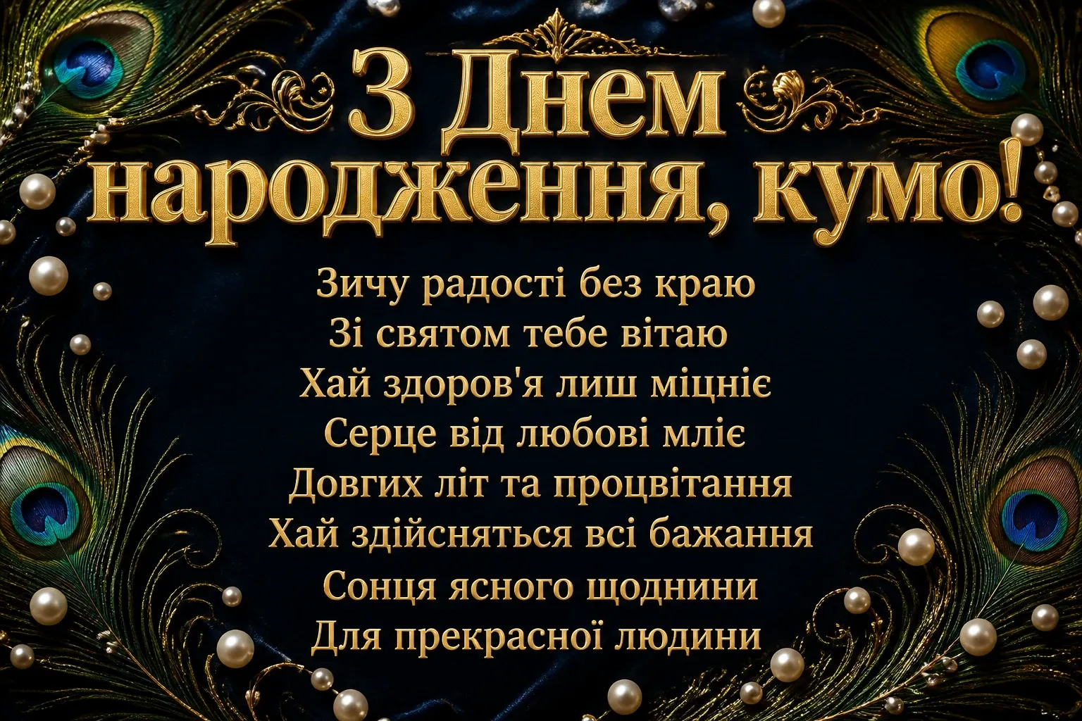 привітання кумі з днем народження своїми словами