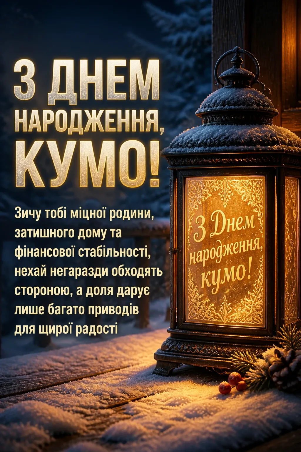 привітання кумі з днем народження своїми словами