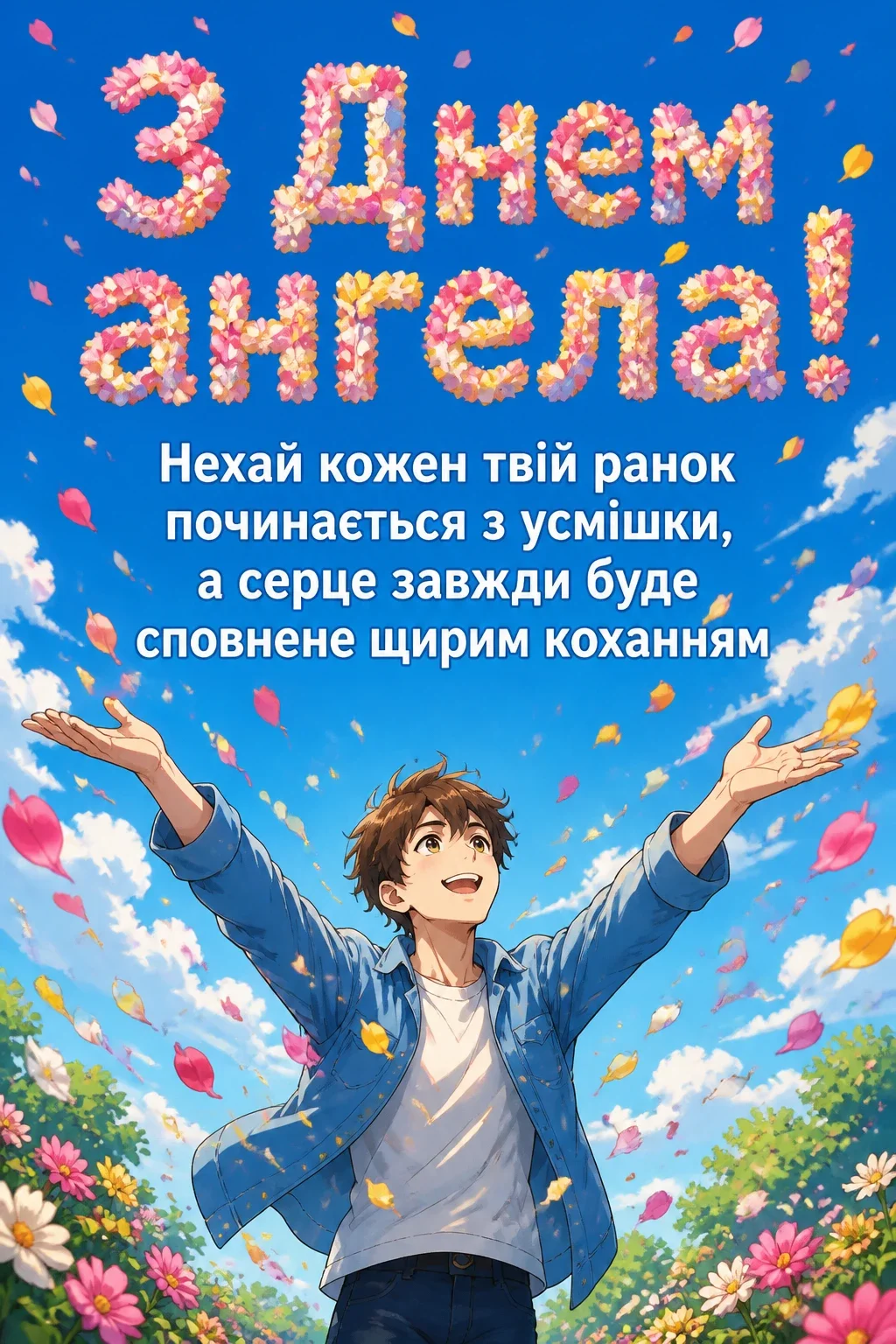 з днем ангела квіти